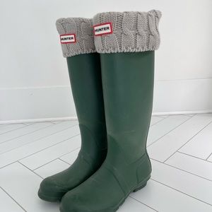 Original tall Hunter Boots with sock